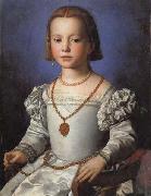 Agnolo Bronzino Portrait of Bia Spain oil painting reproduction